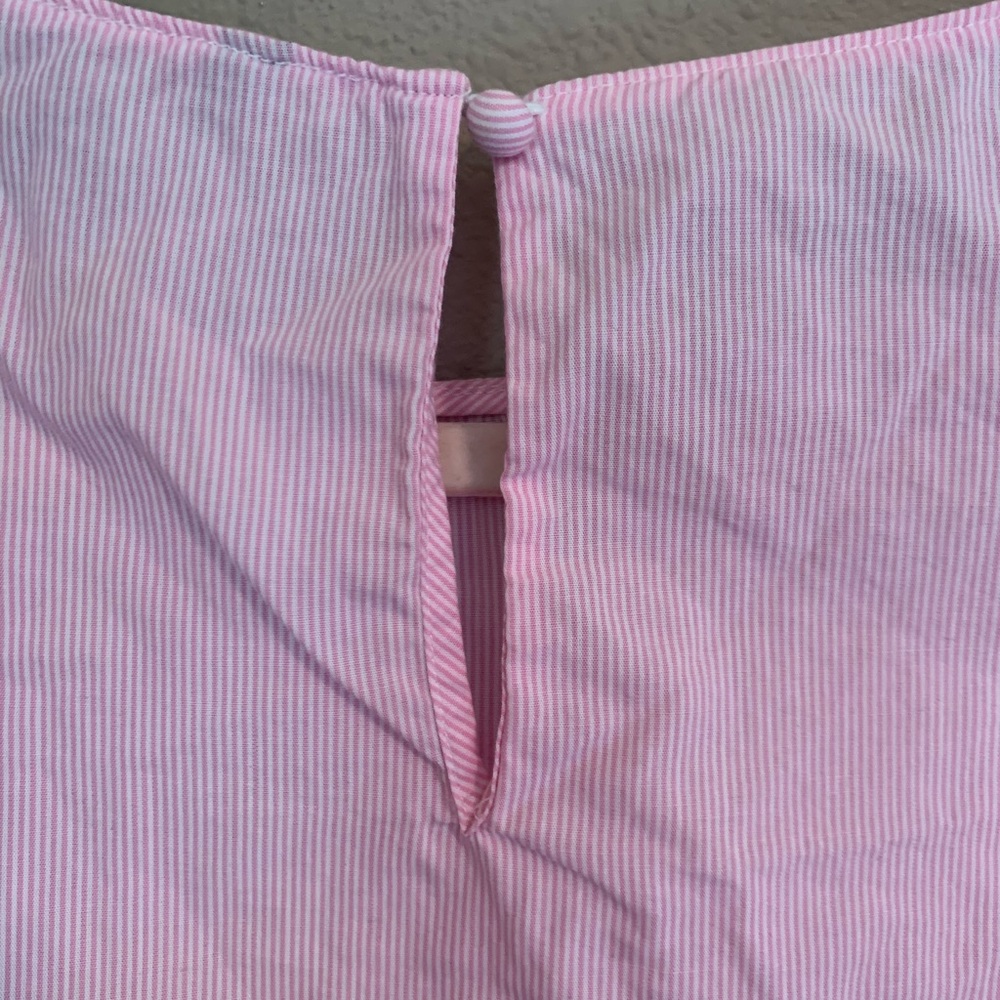 Banana Republic pink/white pinstripe long sleeve blouse. Size M. - Picture 7 of 10